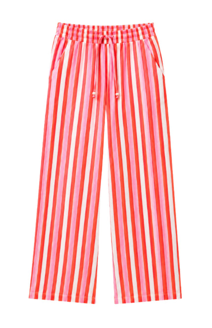 Elvira Casuals Broek Roos Summer Stripes Stretchshop.nl