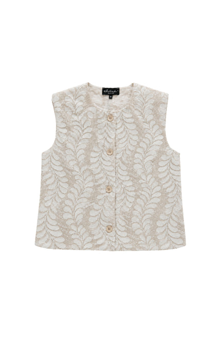 Elvira Casuals Gilet Amelia Creme Stretchshop.nl