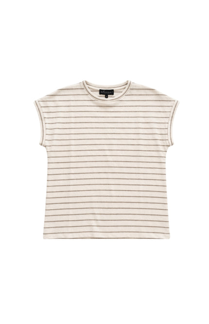 Elvira Casuals Top Body Ecru Striped Stretchshop.nl