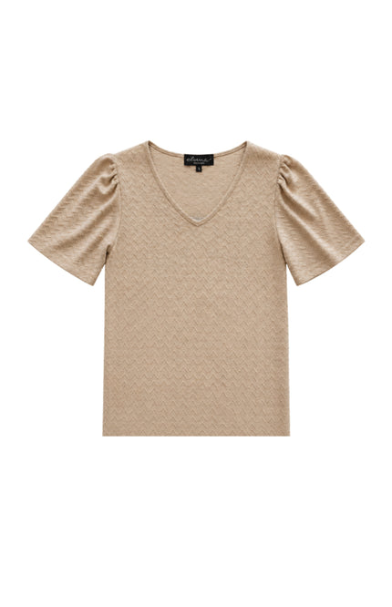 Elvira Casuals Top Guusje Gold Sand Stretchshop.nl