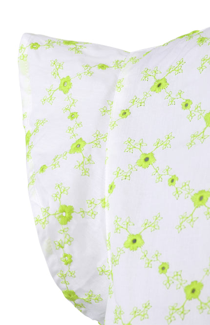 Freequent Blouse Fqalisa Brilliant White Sharp Green 208319 Stretchshop.nl