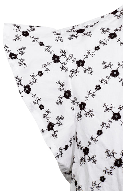 Freequent Blouse Fqalisa Brilliant White Coffee Bean 208319 Stretchshop.nl