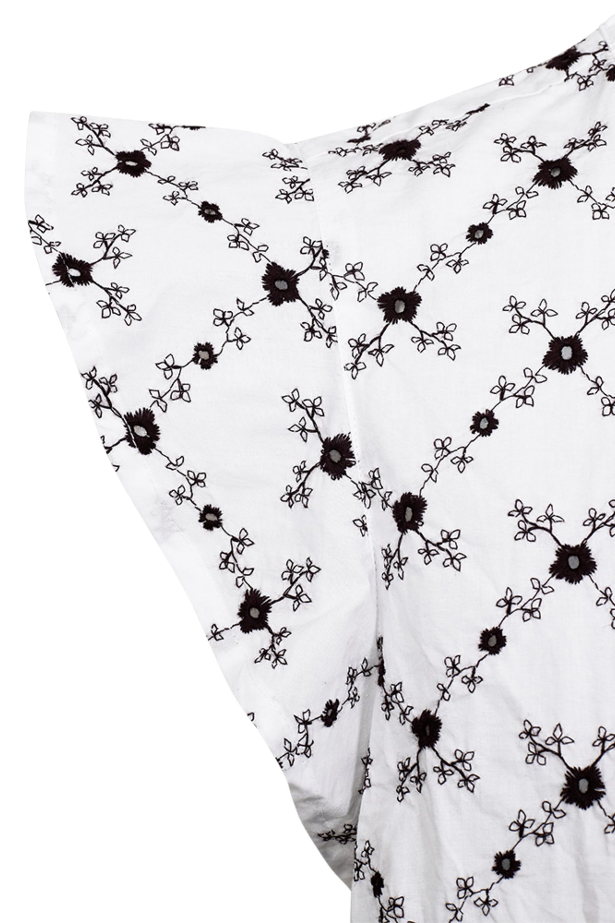 Witte blouse Fqalisa van Freequent met koffieboonprint, elegante pasvorm en zachte stof, geschikt voor casual en zakelijke gelegenheden.