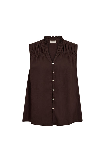 Freequent Blouse Fqesally Coffee Bean 204376 Stretchshop.nl