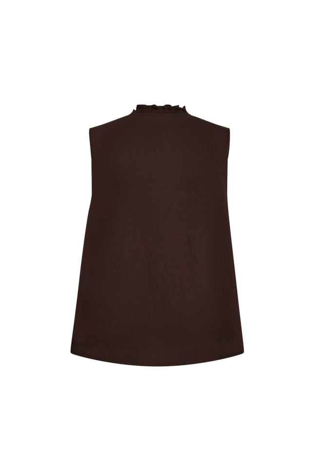 Freequent Blouse Fqesally Coffee Bean 204376 Stretchshop.nl