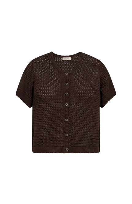 Freequent Vest Fqtota Coffee Bean 207979 Stretchshop.nl
