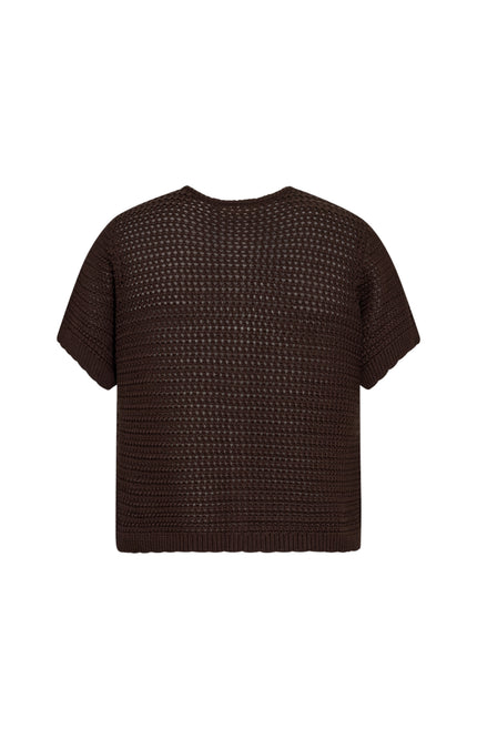 Freequent Vest Fqtota Coffee Bean 207979 Stretchshop.nl