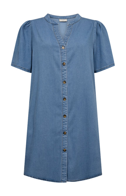 Freequent Jurk Fqsolda Light Blue Denim 208366 Stretchshop.nl