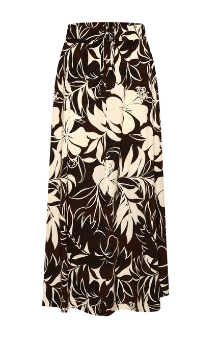 Rok Tropical Hibiscus Print Espresso 202849