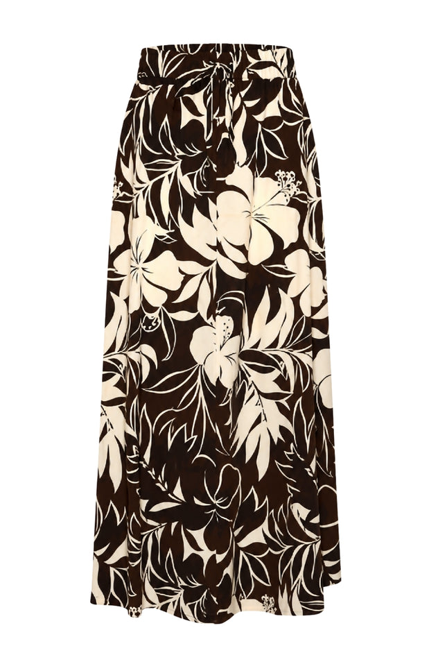 Travel Rok Tropical Hibiscus Print Espresso 202849