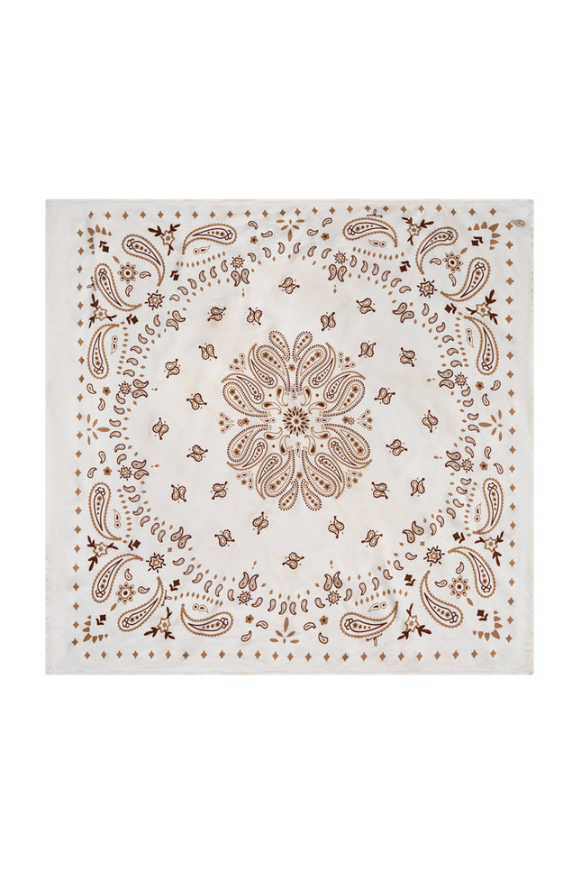 Sjaal Cici Paisley Offwhite Toffee NKF16004