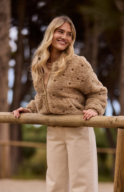 Jacket Henny Dots Sand NKF13114
