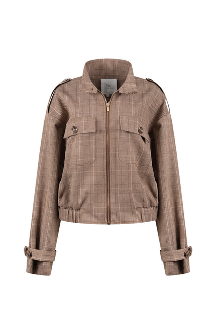 Jacket Hope Check Toffee NKF13111