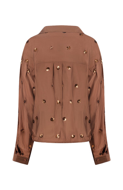Blouse Anika Paillet Espresso NKF02160