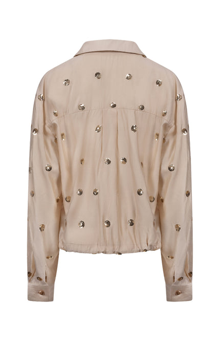 Blouse Anika Paillet Sand NKF02160