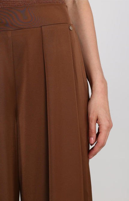 Broek June Shiny Espresso NKF09068