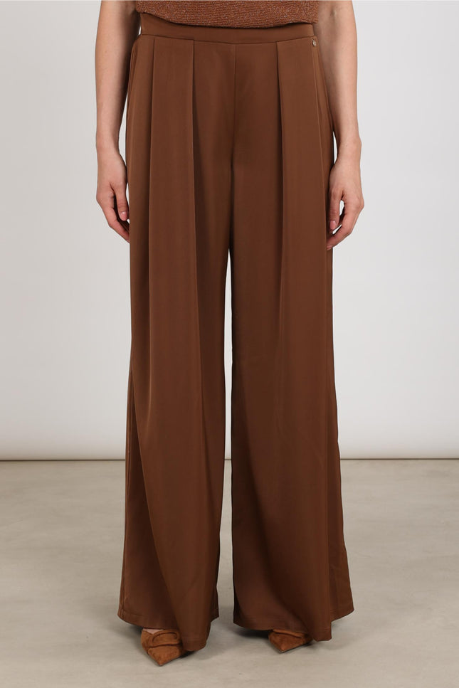 Broek June Shiny Espresso NKF09068