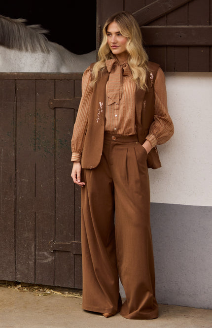Broek Bodine Espresso NKF09076
