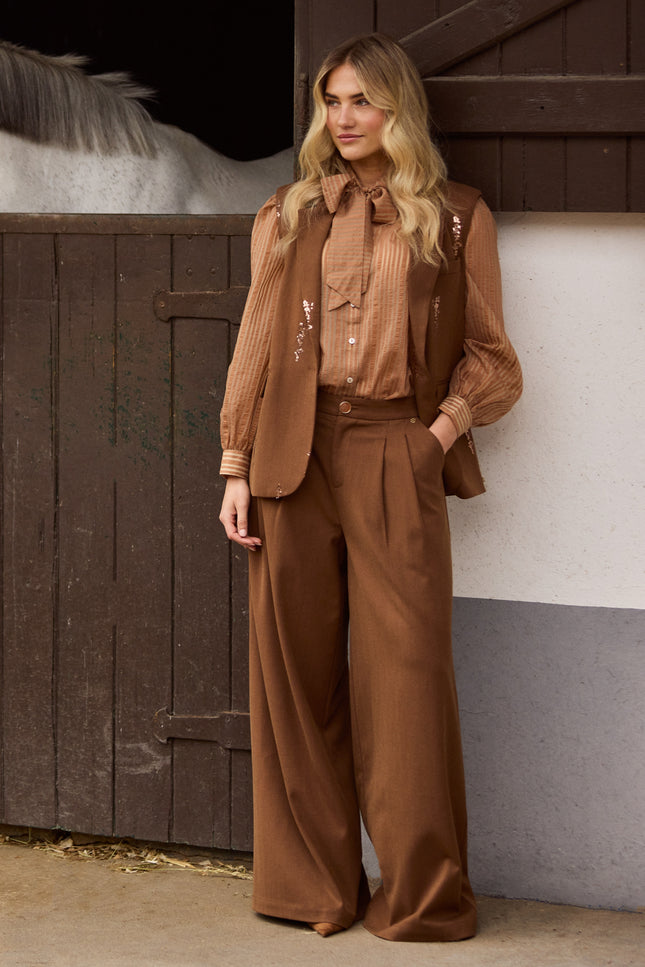 Broek Bodine Espresso NKF09076