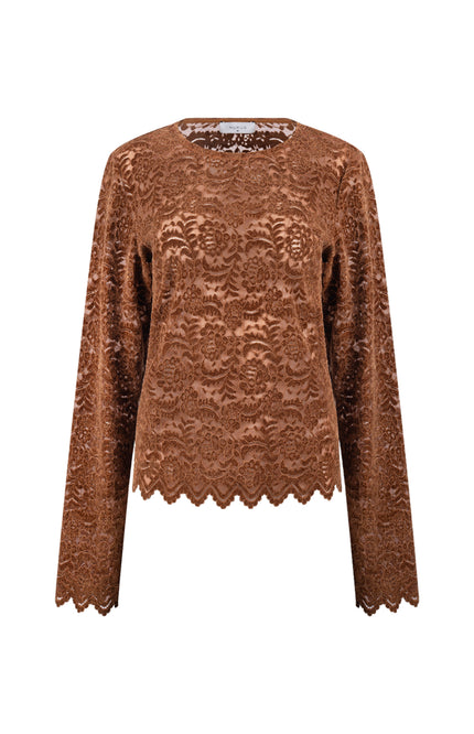Top Wies Lace Espresso NKF01099