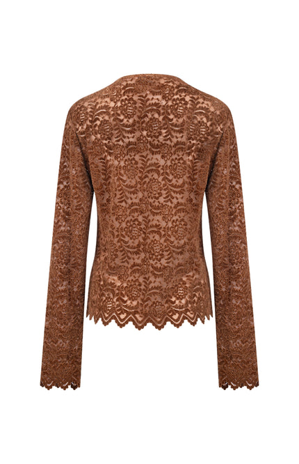 Top Wies Lace Espresso NKF01099