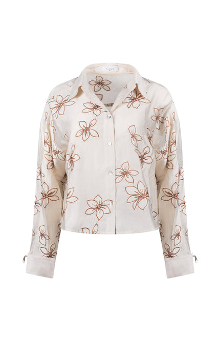 Blouse Bailey Flower Sand NKF02118