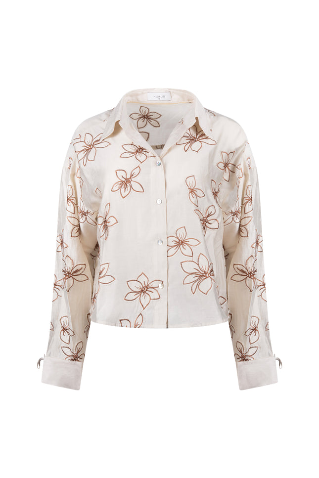 Blouse Bailey Flower Sand NKF02118