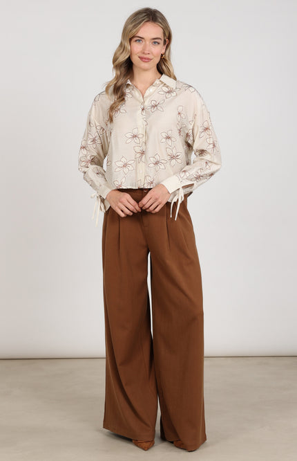 Blouse Bailey Flower Sand NKF02118