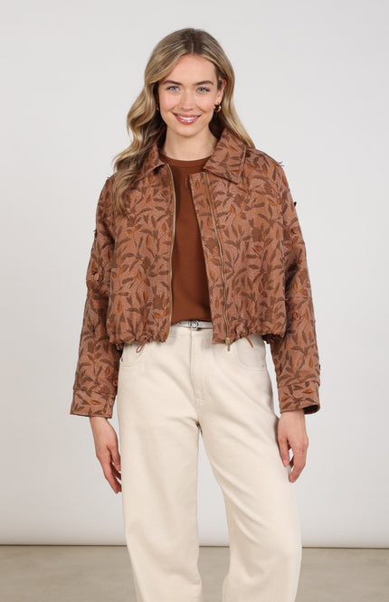 Jacket Daisey Flower Toffee NKF13122