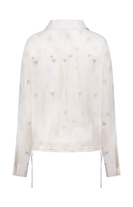 Blouse Ally Square Embroidery Offwhite NKF02182