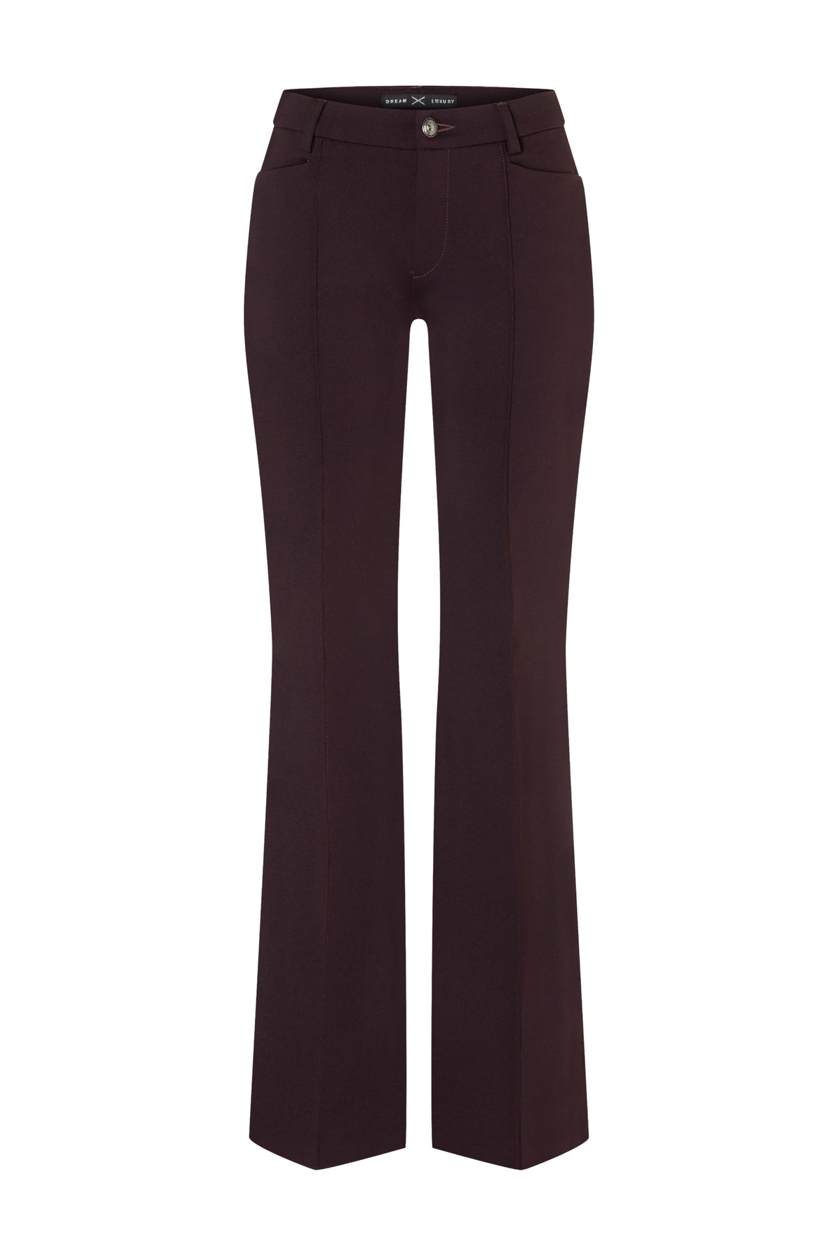 Zwarte MAC Jeans reisbroek Dream Boot Smoky Purple met comfortabele pasvorm en stevige stof, L32.