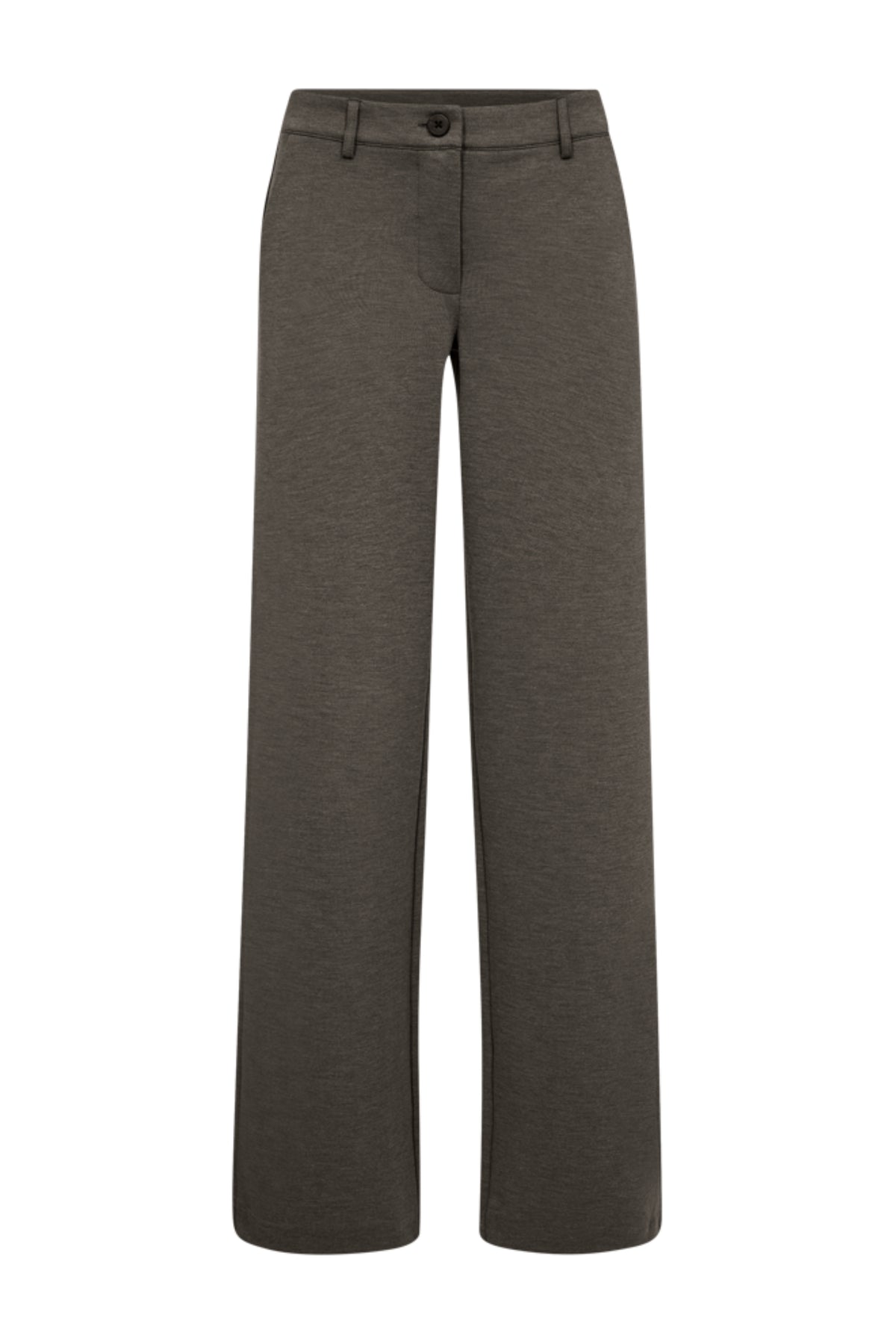 Larsissa Freequent Fqnanni Morel Melange broek met elastische taille en comfortabele pasvorm, close-up van het geruite stoffen patroon.