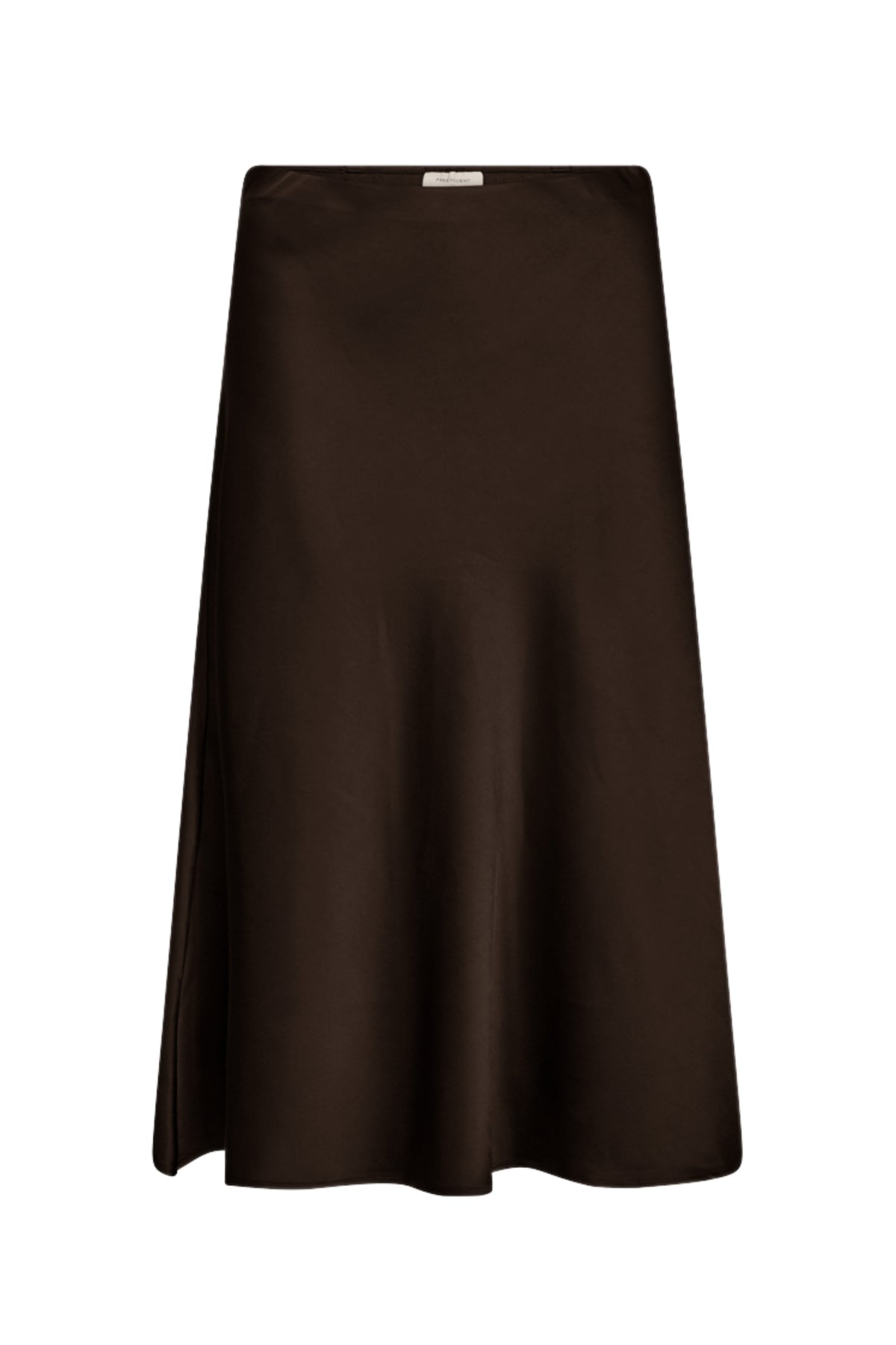 Donkerblauwe rok Fqdova Mole door Freequent met bloemenprint en elastische taille, gedragen door een model.
