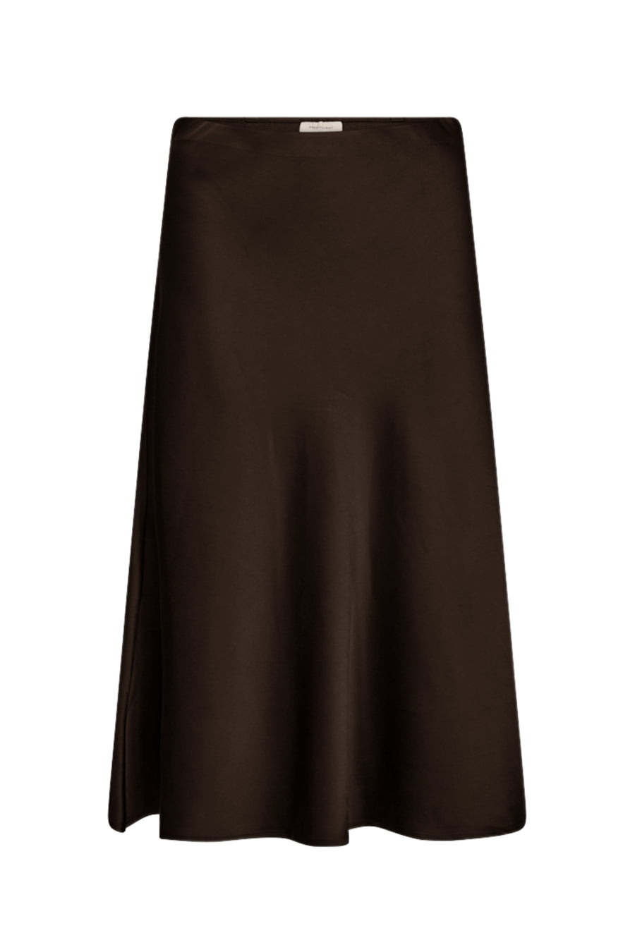 Donkerblauwe rok Fqdova Mole door Freequent met bloemenprint en elastische taille, gedragen door een model.