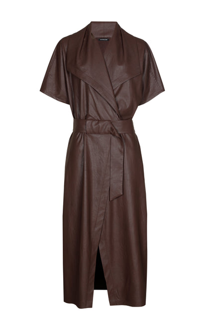 Jurk Vegan Leather Cacao 4105-32