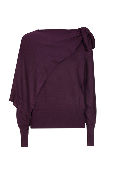 Trui Knoopdetail Plum 4205-45
