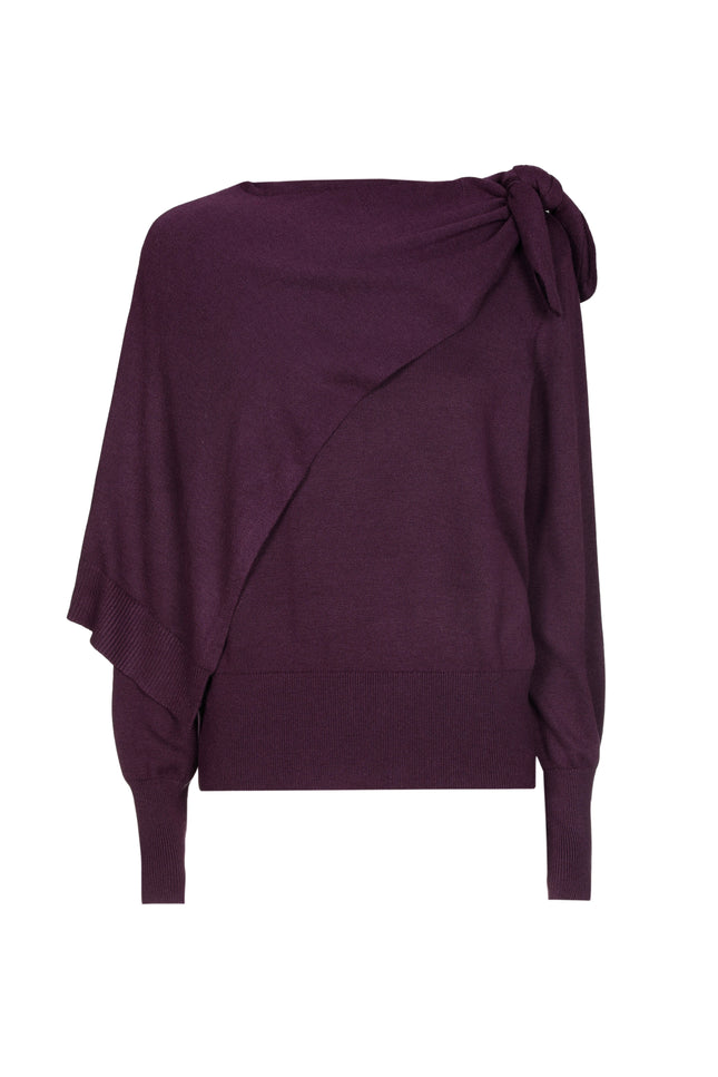 Trui Knoopdetail Plum 4205-45