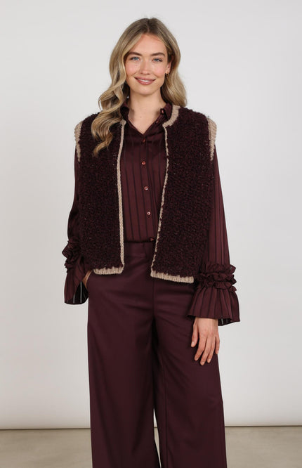 Gilet Lana Cherry Taupe NKF08031