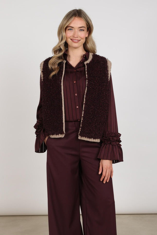 Gilet Lana Cherry Taupe NKF08031