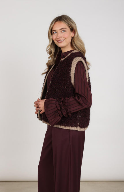 Gilet Lana Cherry Taupe NKF08031