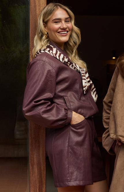 Jacket Dominique PU Cherry NKF13103