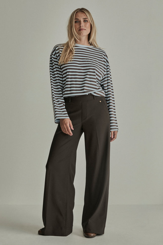 Broek Lizzy Twill Jersey Deep Brown FW261220370 L32