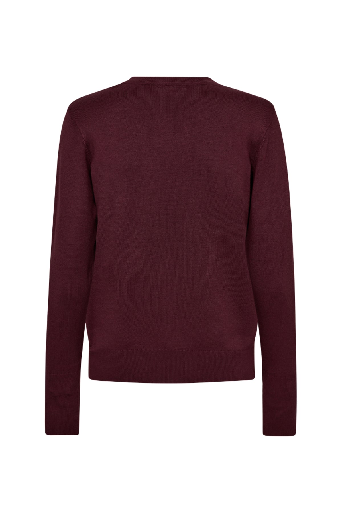 Lichte blauwe trui Freequent Fqkatie Port Royale met ronde hals en lange mouwen, gedragen door model.