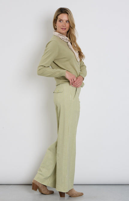 Travel Broek Small Stripe Print Winter Pear 202884