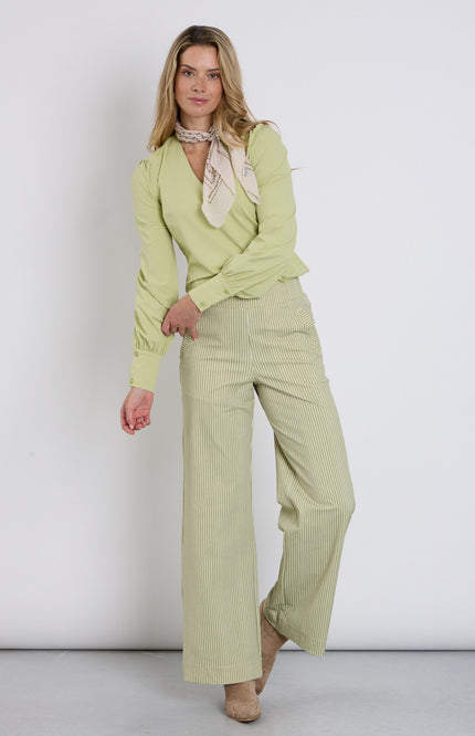 Travel Broek Small Stripe Print Winter Pear 202884