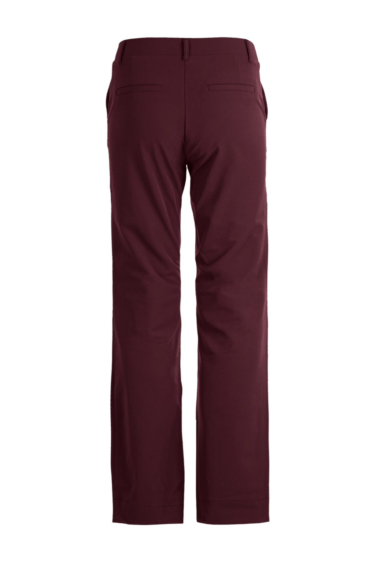 Lange wide-leg reisebroek van Enjoy in port, licht en comfortabel, perfect voor reizen en casual dragen.