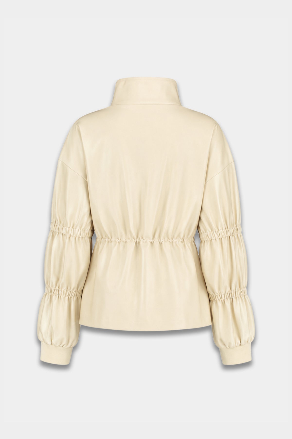 Harper & Yve Gina Almond Oil jas met gewatteerde details en knopen, modieus en comfortabel voor dagelijks gebruik