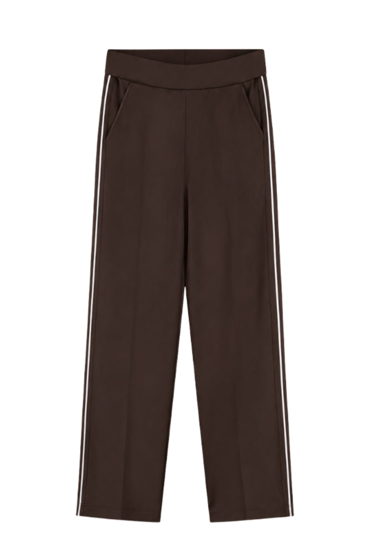 Donkere Zola broek van Elvira Casuals met comfortabele pasvorm en casual stijl, zichtbaar op de afbeelding.