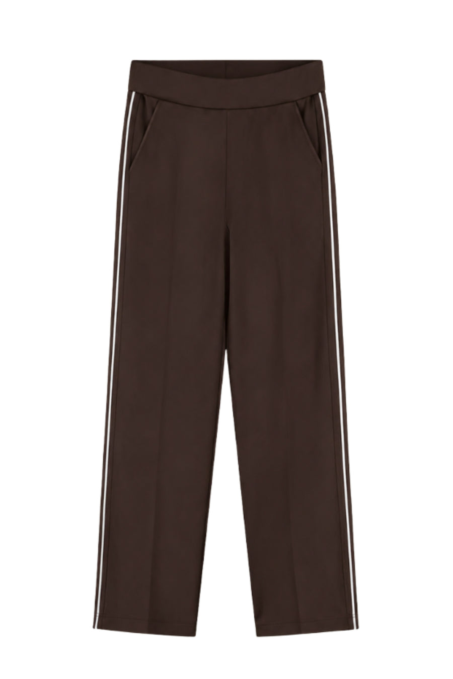 Donkere Zola broek van Elvira Casuals met comfortabele pasvorm en casual stijl, zichtbaar op de afbeelding.