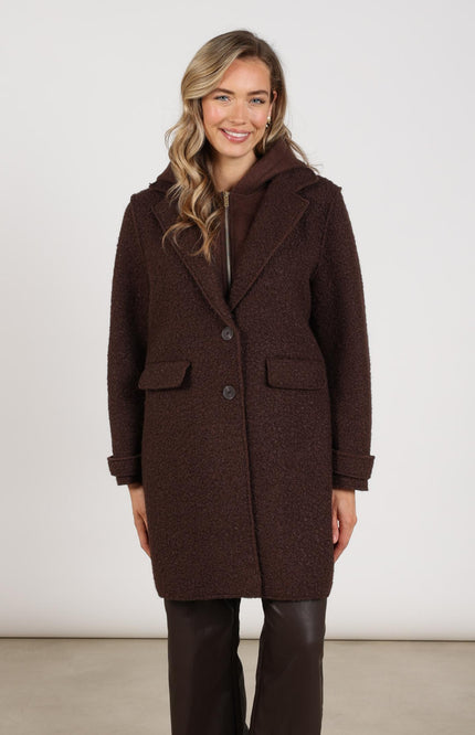 Jacket Mirthe Boucle Chocolate NKF12009